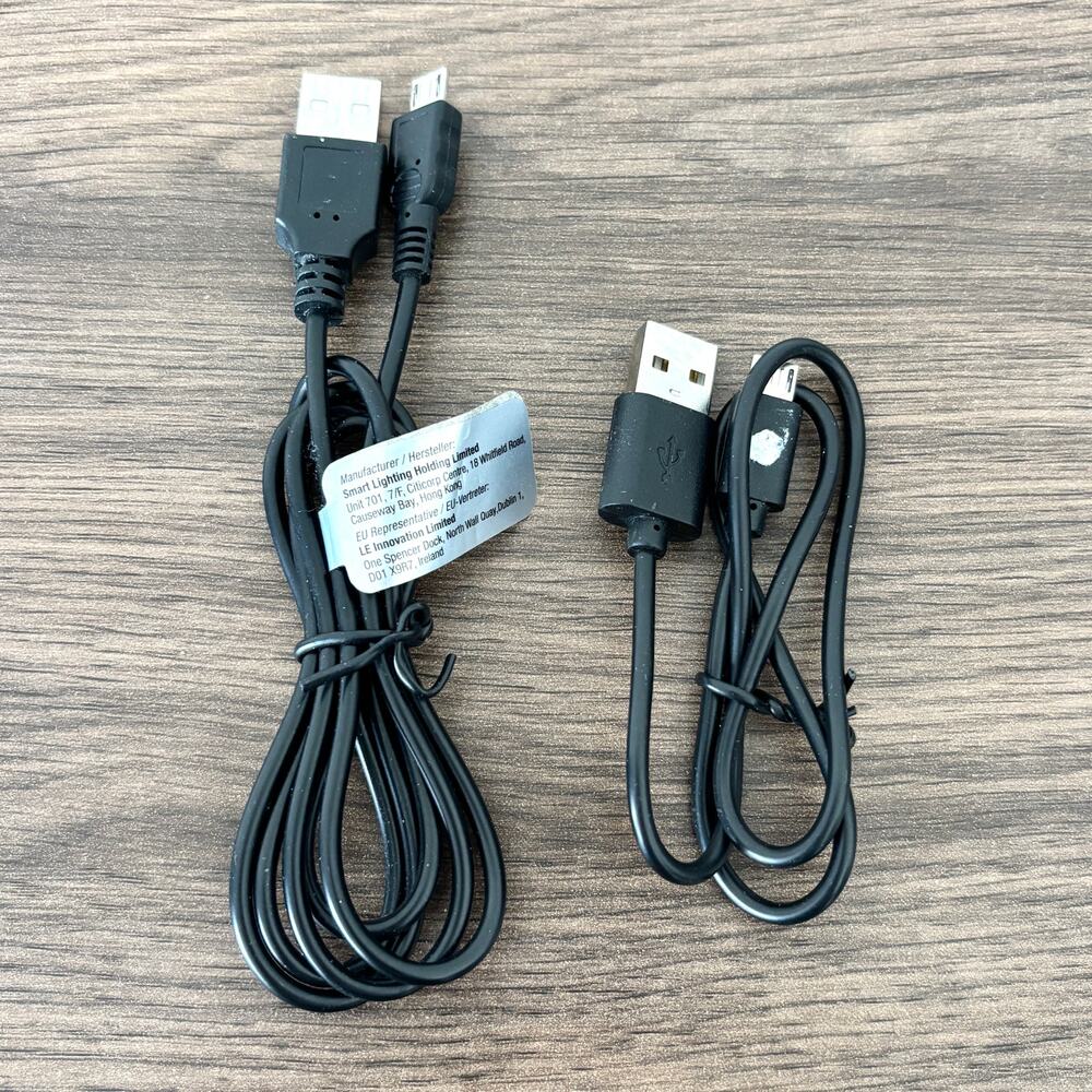 Micro USB Cables - Black - Short - 1.5FT and 3FT - Pack of 2 Cables
